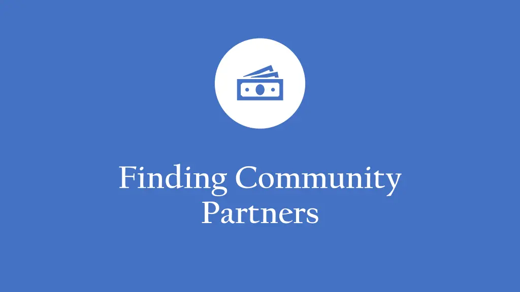 finding community partners