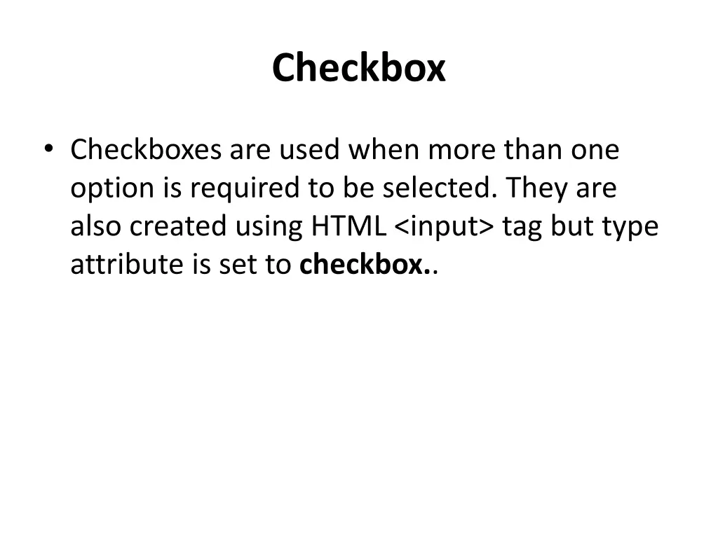 checkbox