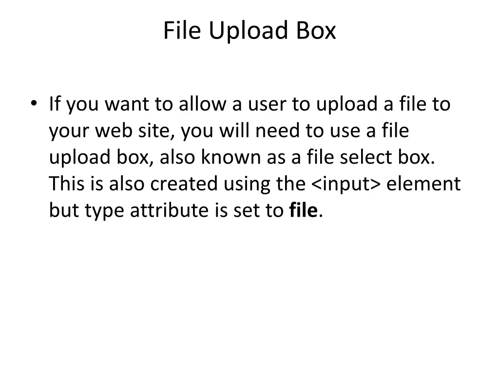 file upload box