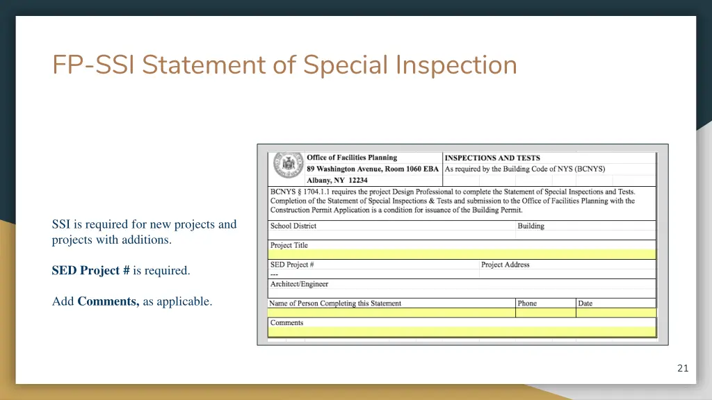 fp ssi statement of special inspection