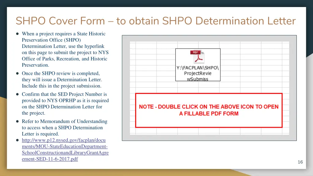 shpo cover form to obtain shpo determination