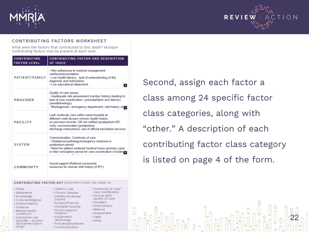 second assign each factor a