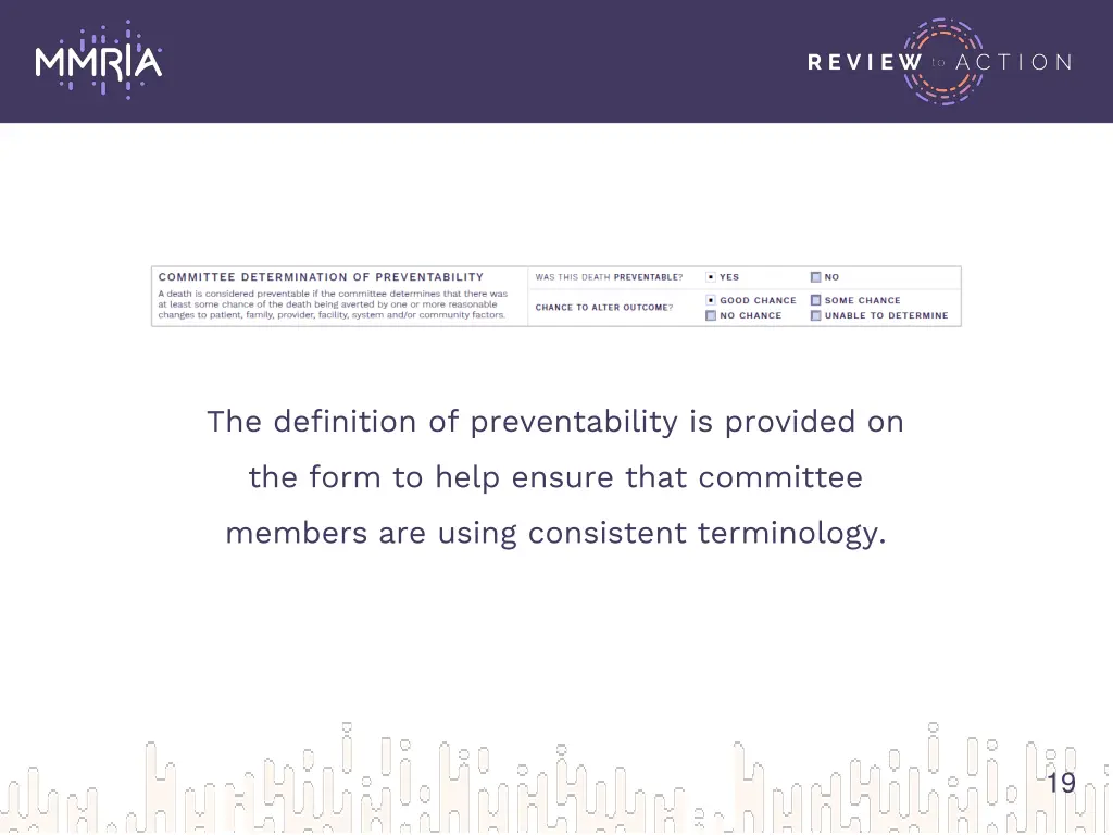 the definition of preventability is provided on