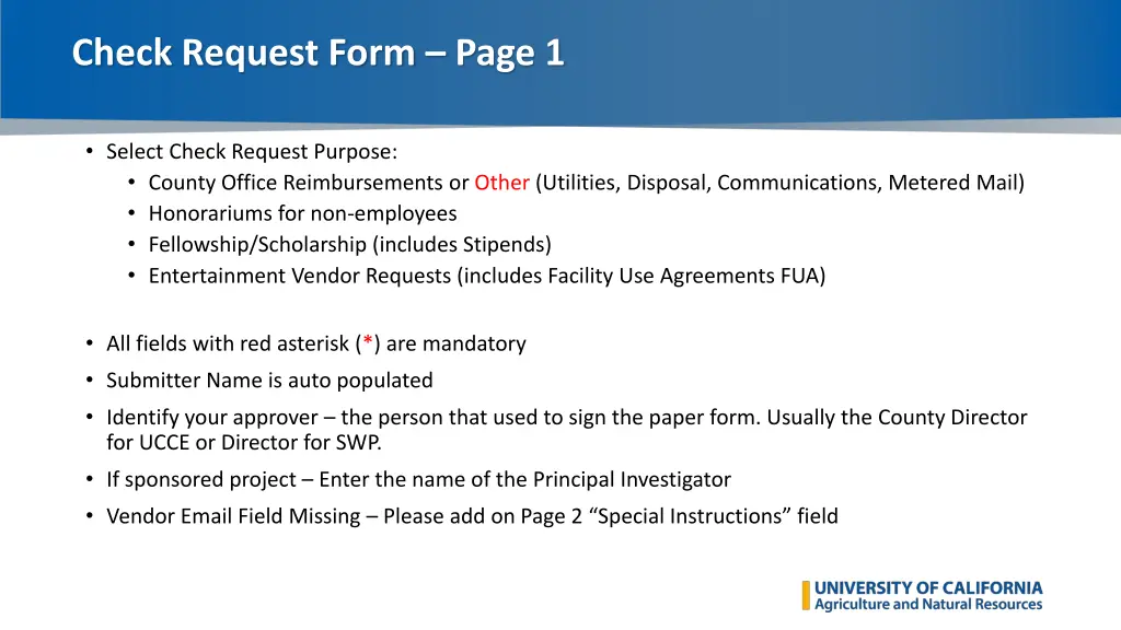 check request form page 1