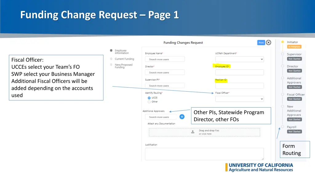 funding change request page 1