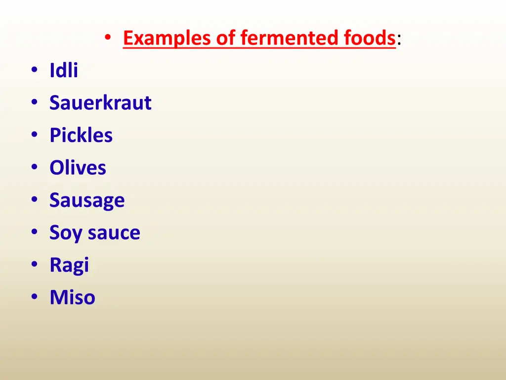 examples of fermented foods