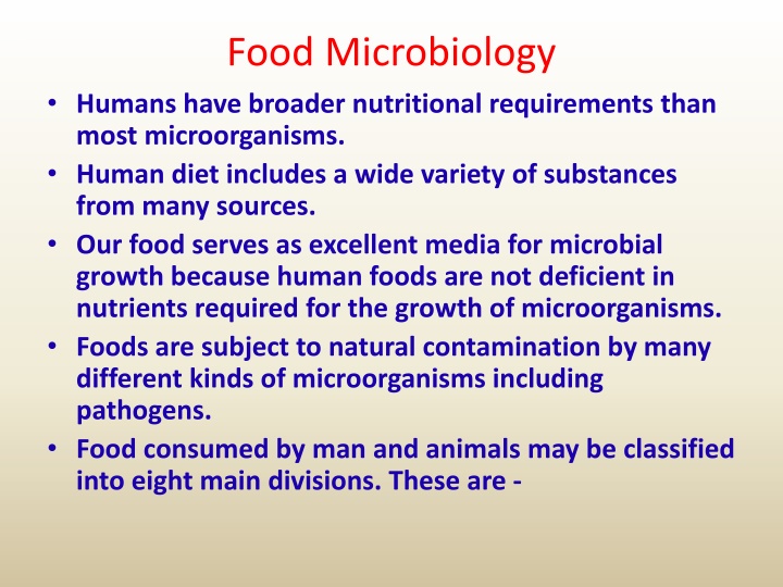 food microbiology