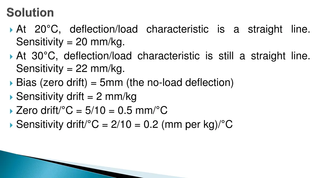 at 20 c deflection load characteristic