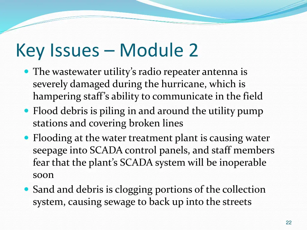 key issues module 2