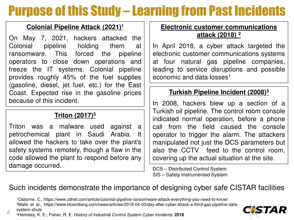 purpose of this study learning from past incidents 1