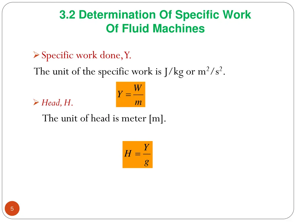 3 2 determination of specific work of fluid