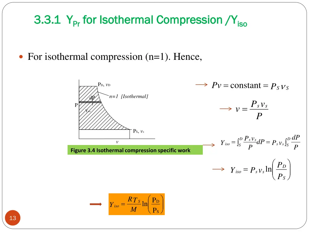 3 3 1 3 3 1 y y pr pr for isothermal compression