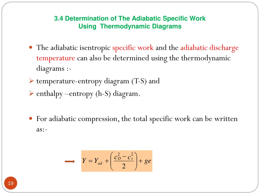 3 4 determination of the adiabatic specific work