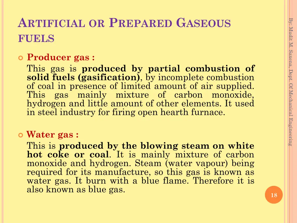 a rtificial or p repared g aseous fuels 1