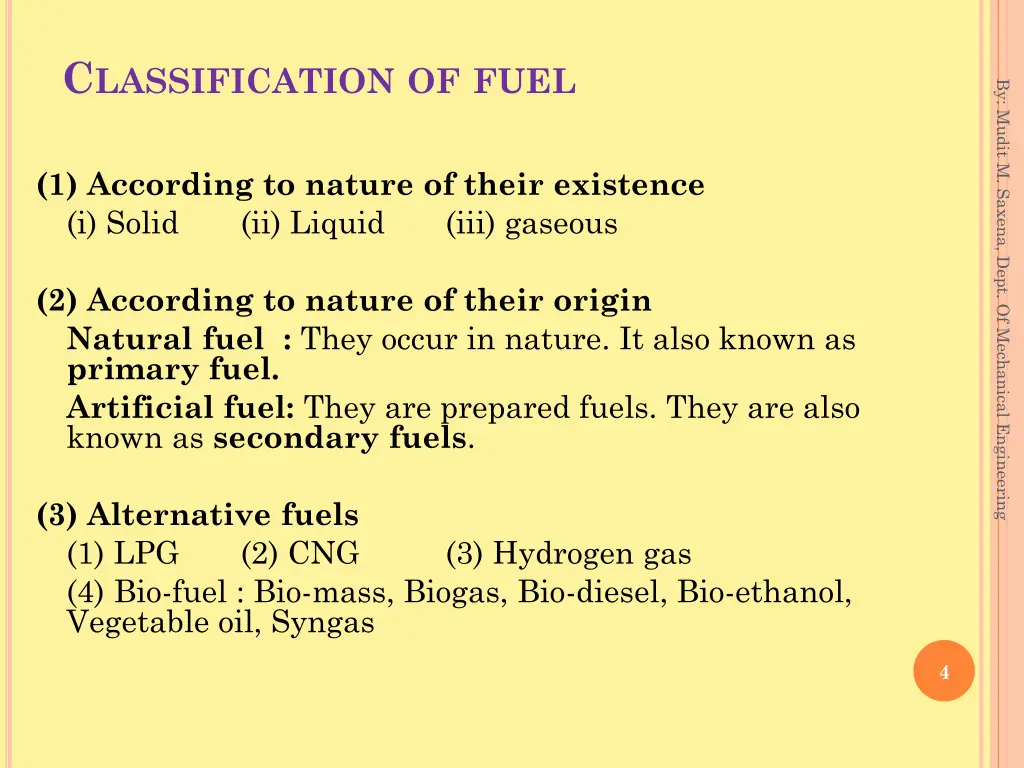 c lassification of fuel