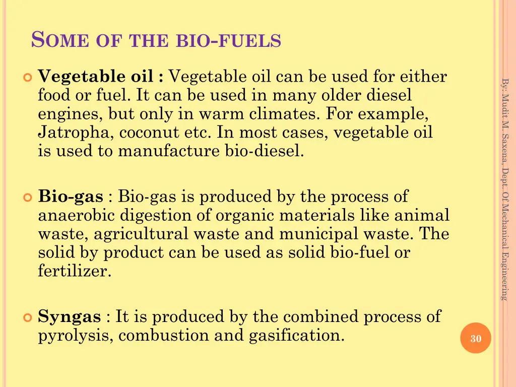 s ome of the bio fuels 2