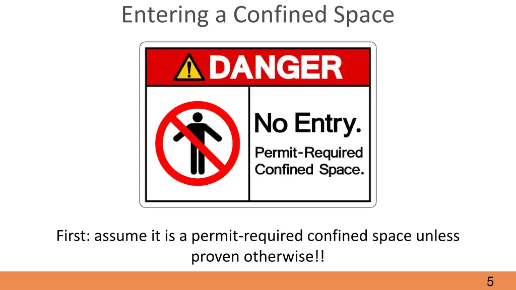 entering a confined space