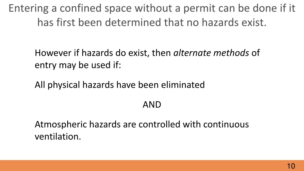 entering a confined space without a permit