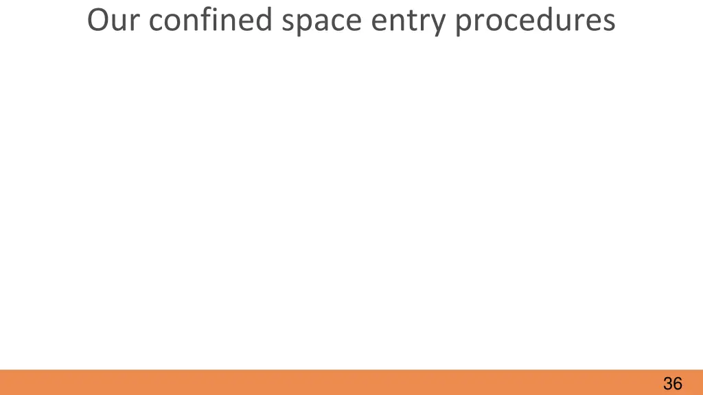 our confined space entry procedures