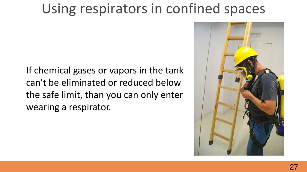 using respirators in confined spaces