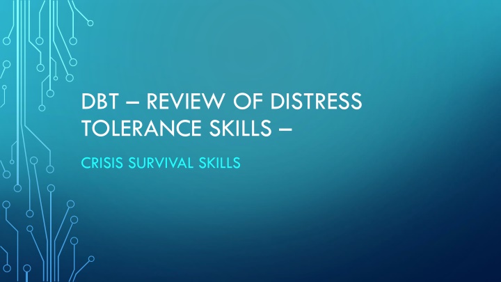 dbt review of distress tolerance skills