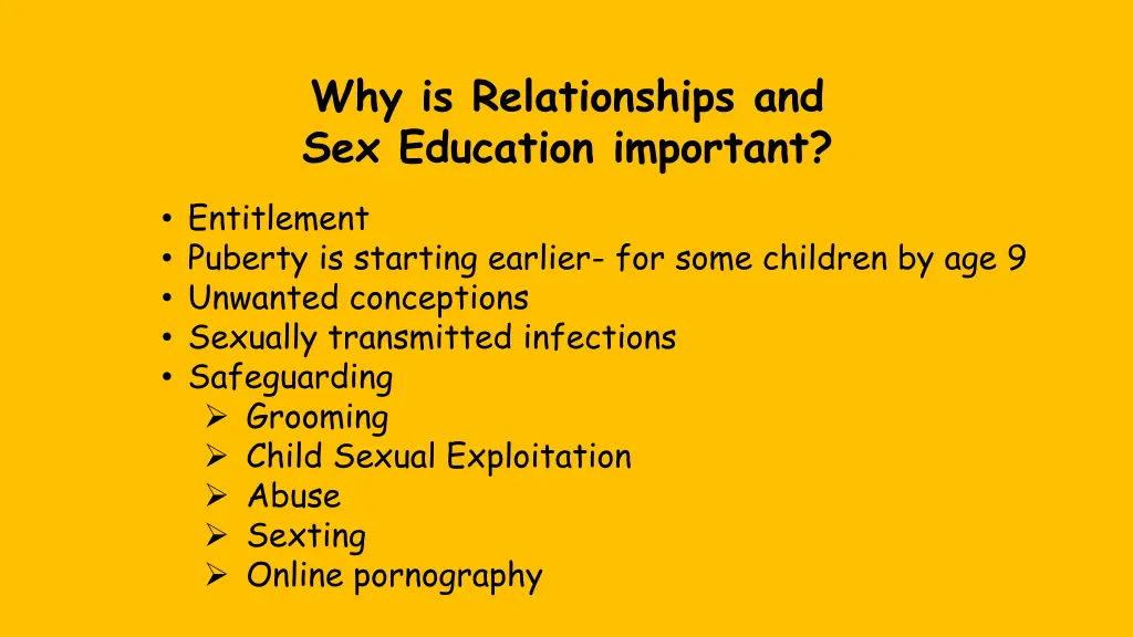 why is relationships and sex education important