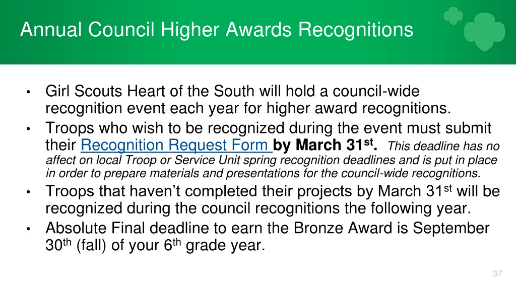 annual council higher awards recognitions