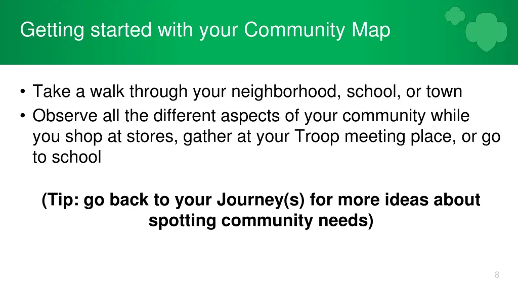 getting started with your community map