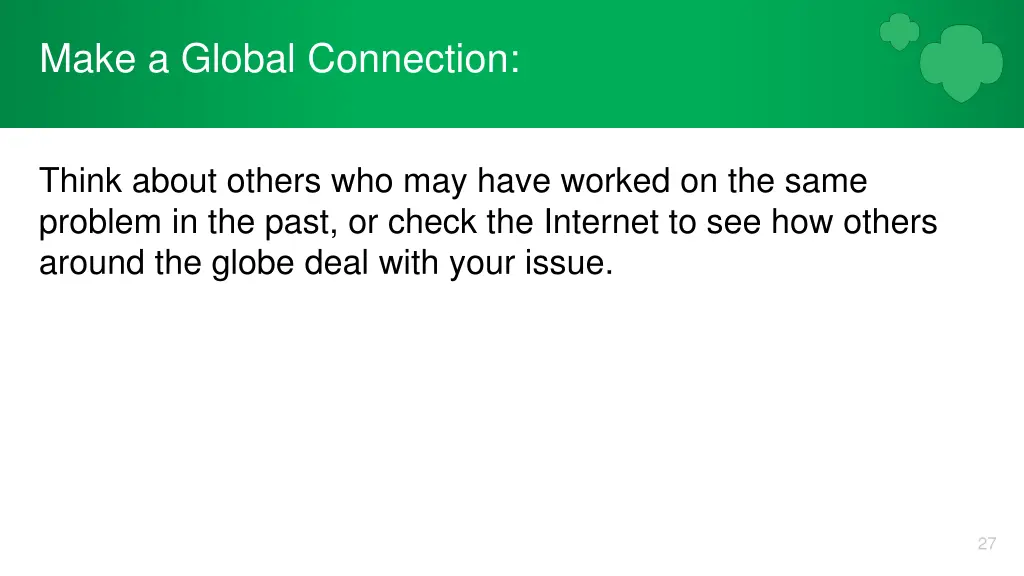 make a global connection