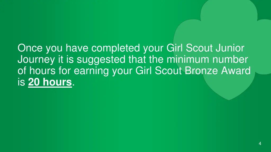 once you have completed your girl scout junior