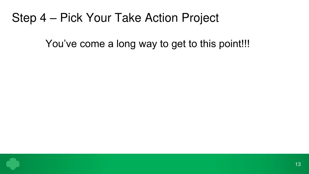 step 4 pick your take action project