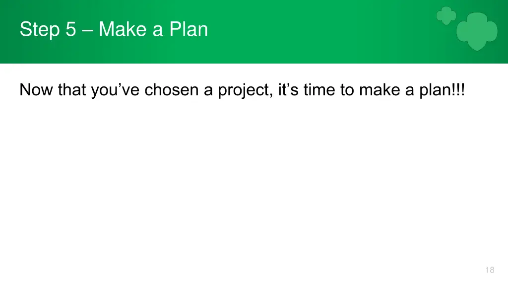 step 5 make a plan