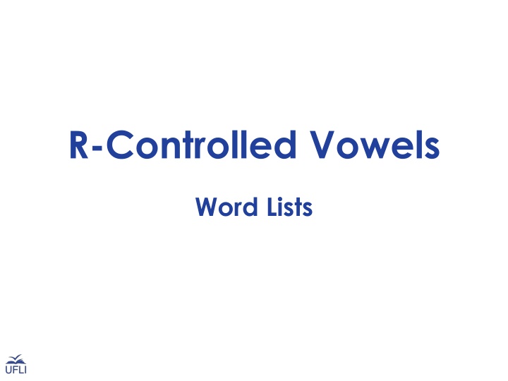 r controlled vowels