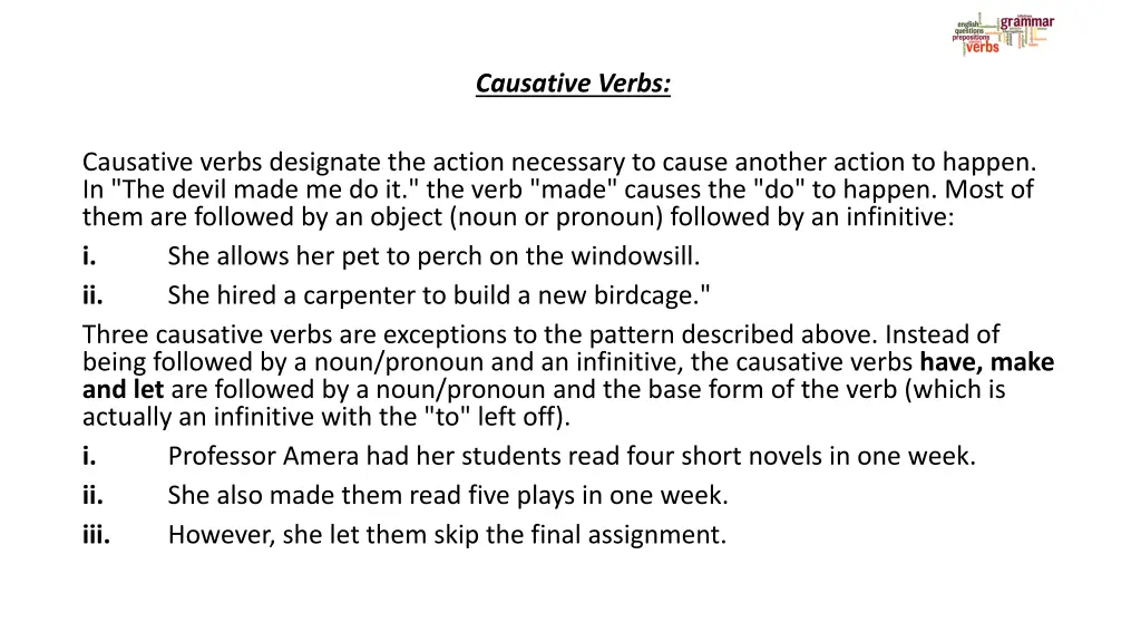 causative verbs