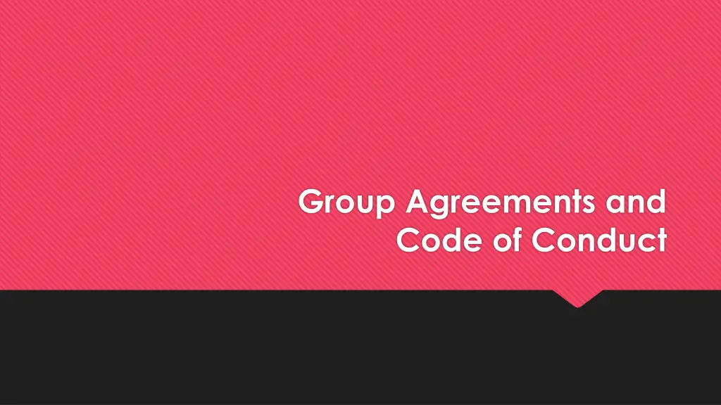 group agreements and code of conduct