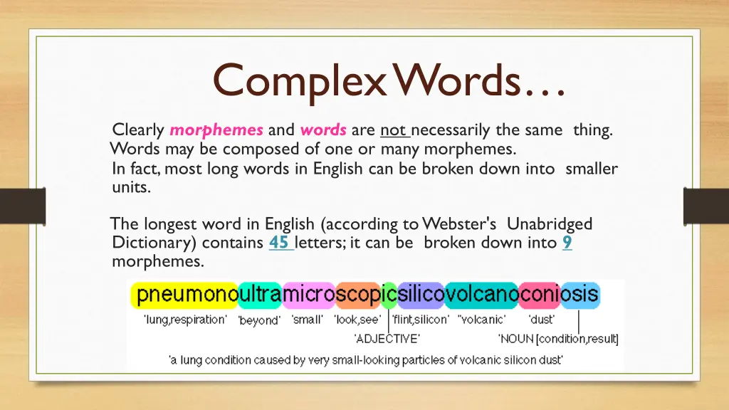 complex words