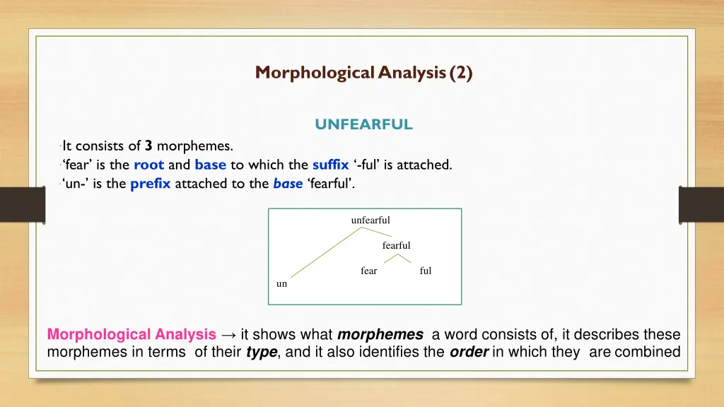 morphological analysis 2