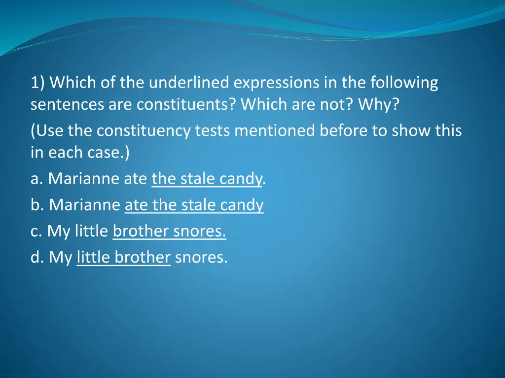 1 which of the underlined expressions