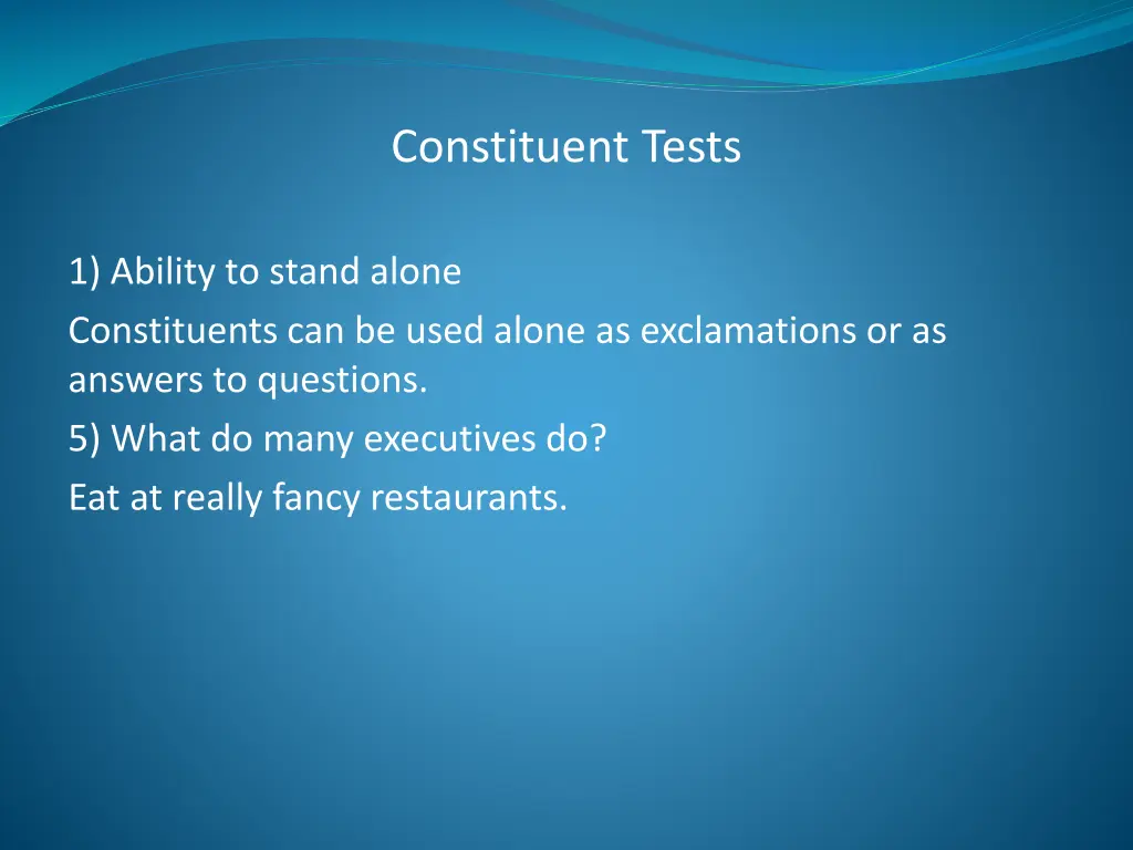 constituent tests