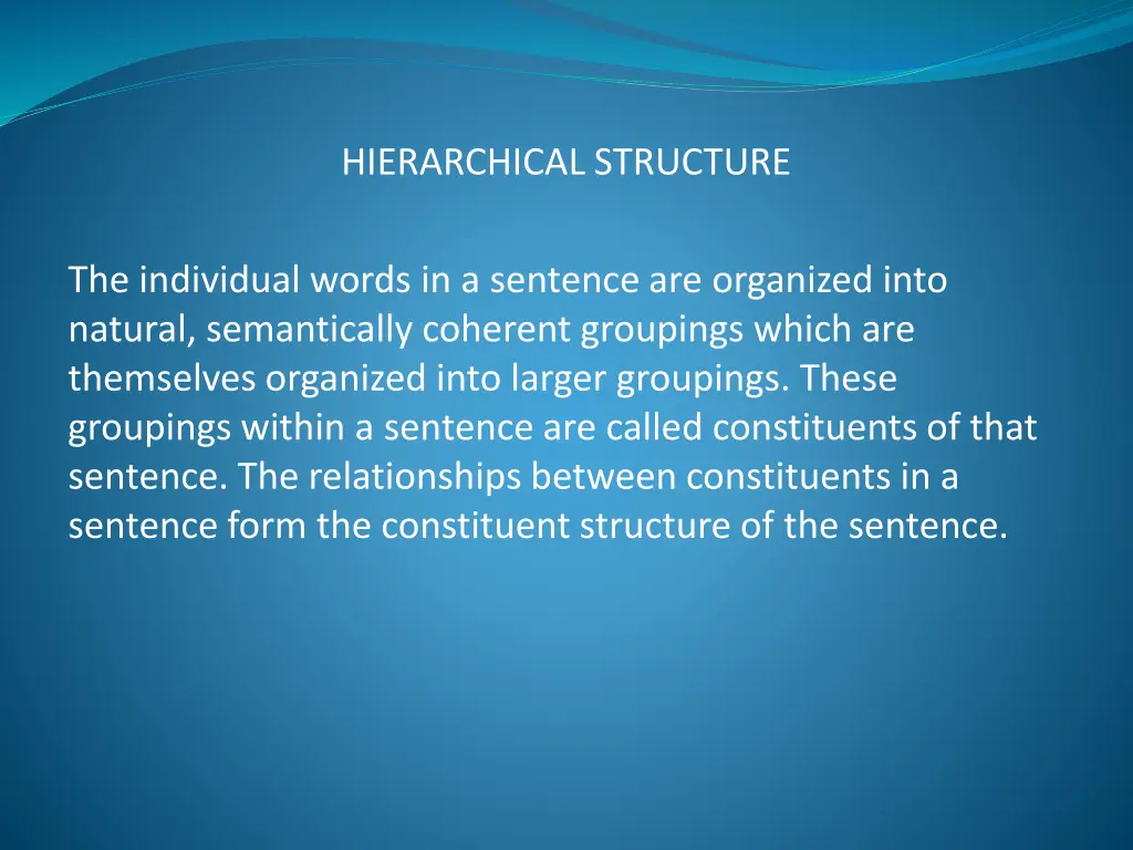 hierarchical structure