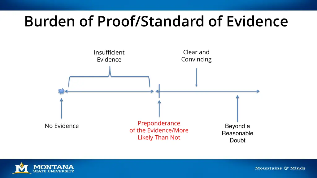 burden of proof standard of evidence