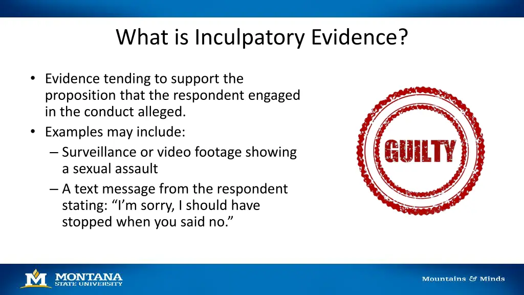 what is inculpatory evidence