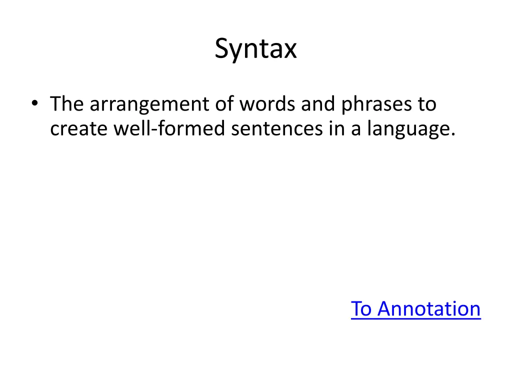 syntax