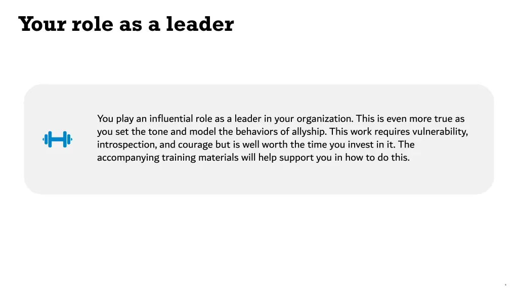 your role as a leader