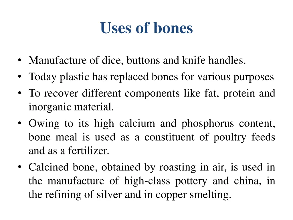 uses of bones