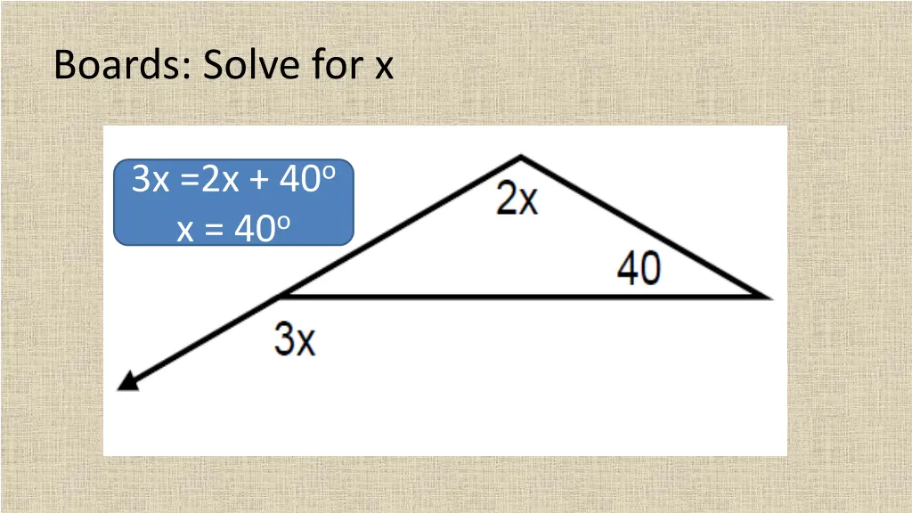 boards solve for x