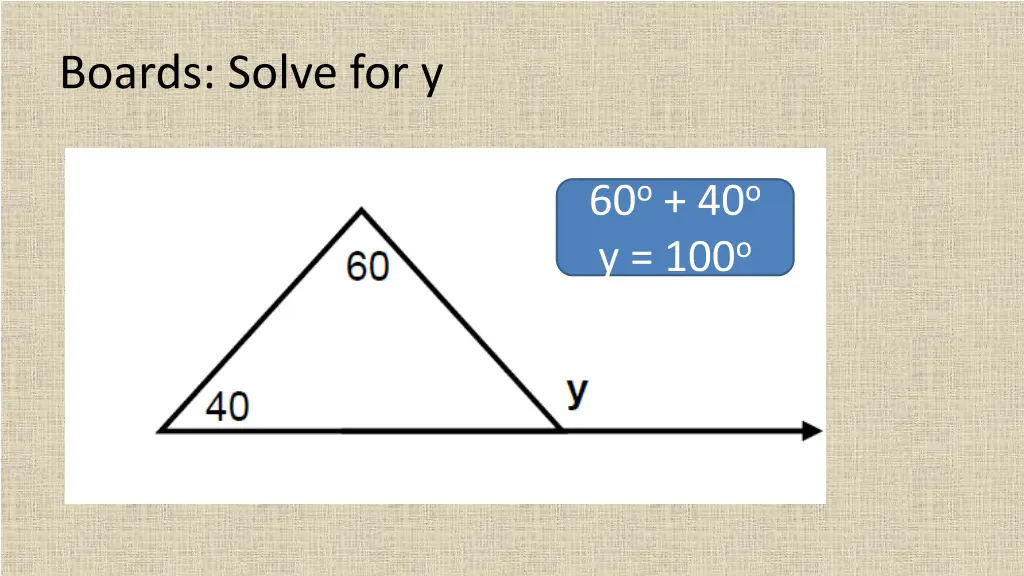 boards solve for y