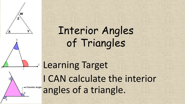 interior angles of triangles