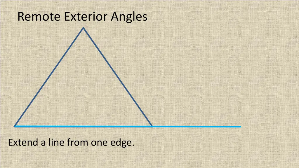 remote exterior angles