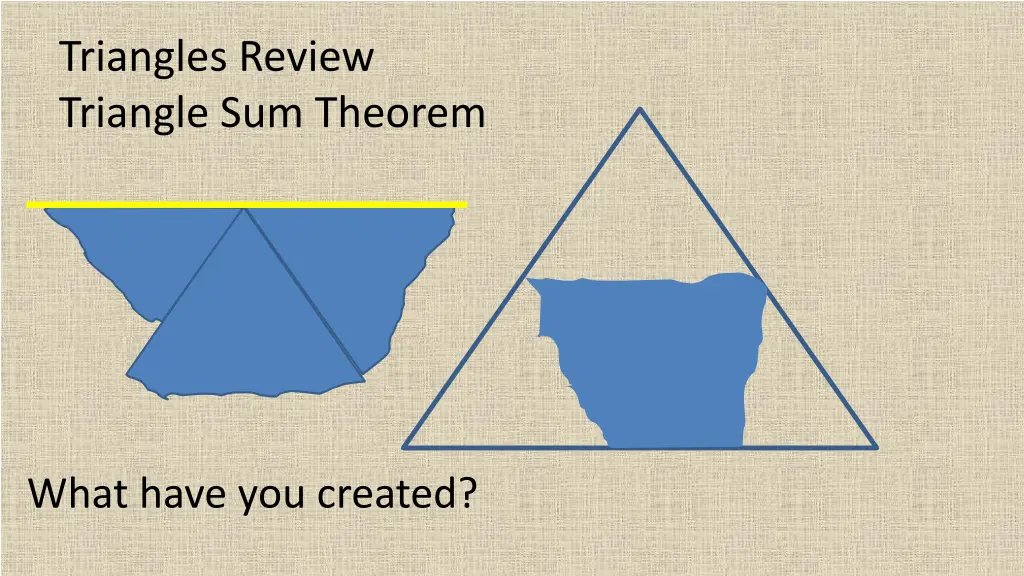 triangles review triangle sum theorem 2